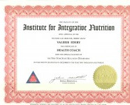 Diplome « Institute for integrative nutrition »